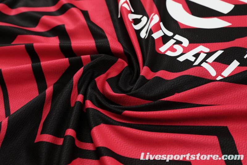 23/24 AC Milan Red Black Short Sleeve Jersey+Shorts