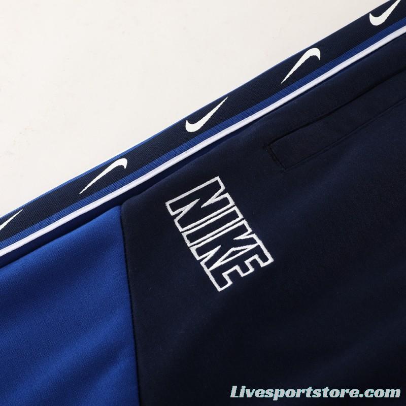 23/24 NIKE Black/Blue Full Zipper Hooide Jacket+Pants