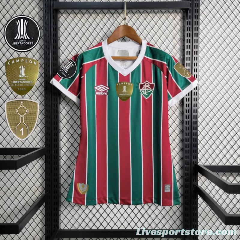 23-24 Women Fluminense Home Jersey+Patches