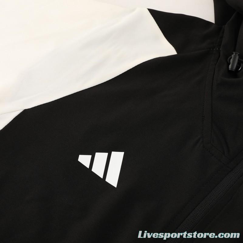 23/24 Adidas Black/White Full Zipper Jacket+Pants