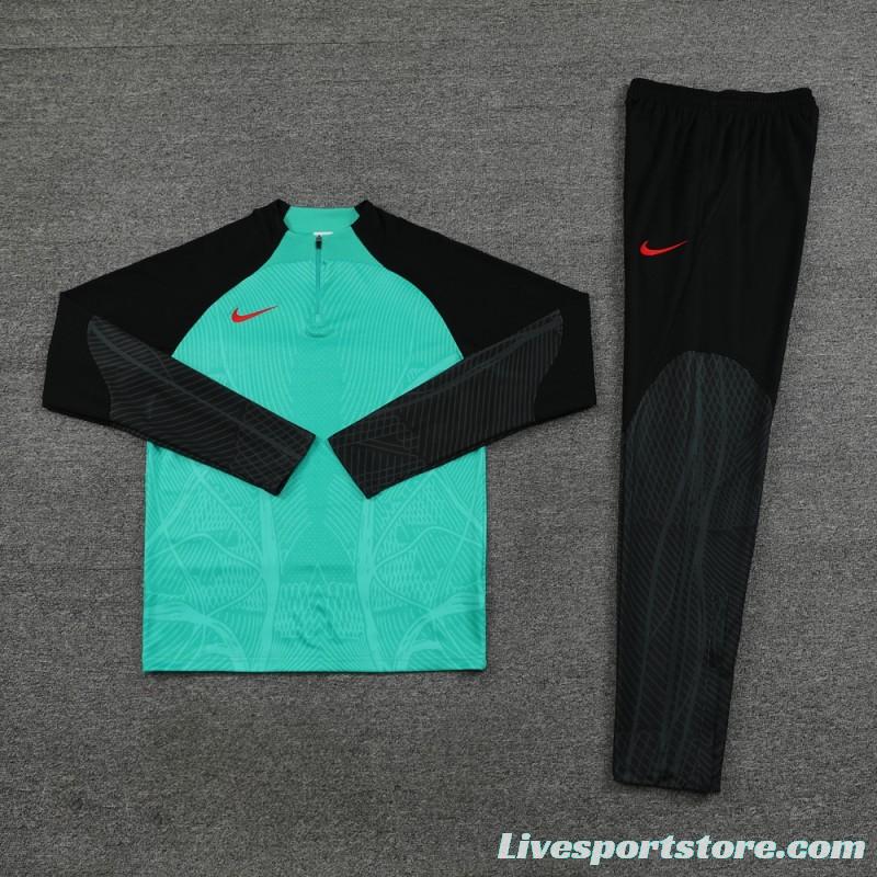 2024 Nike Green/Black Half Zipper Jacket+Pants