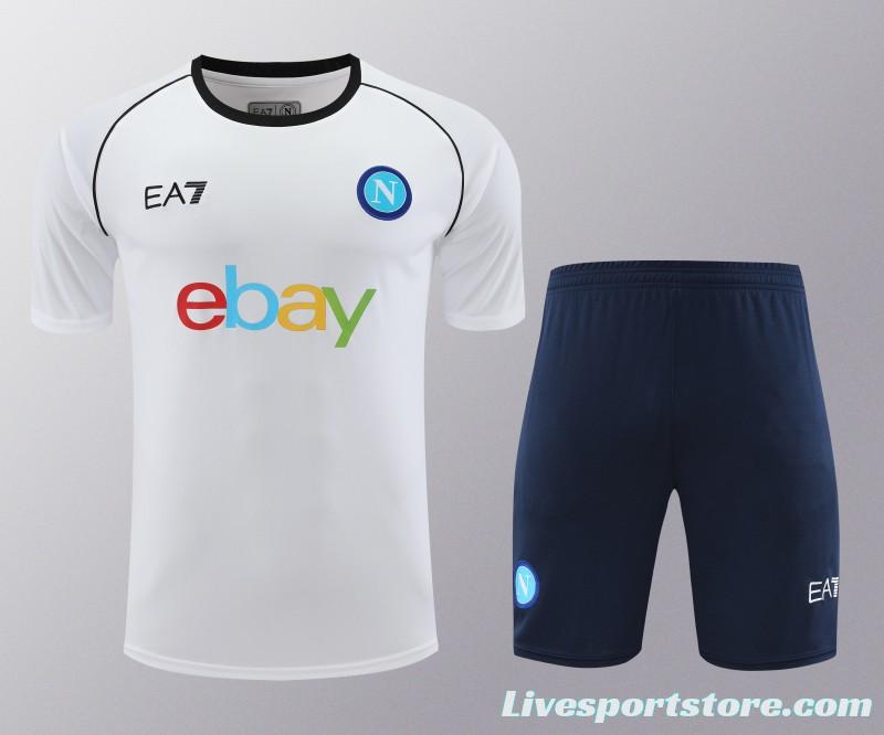 23/24 Napoli White Short Sleeve Jeresy+Shorts