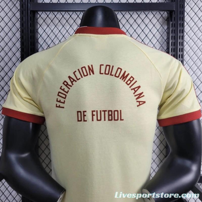 Player Version 2024 Colombia Yellow Casual T-Shirt