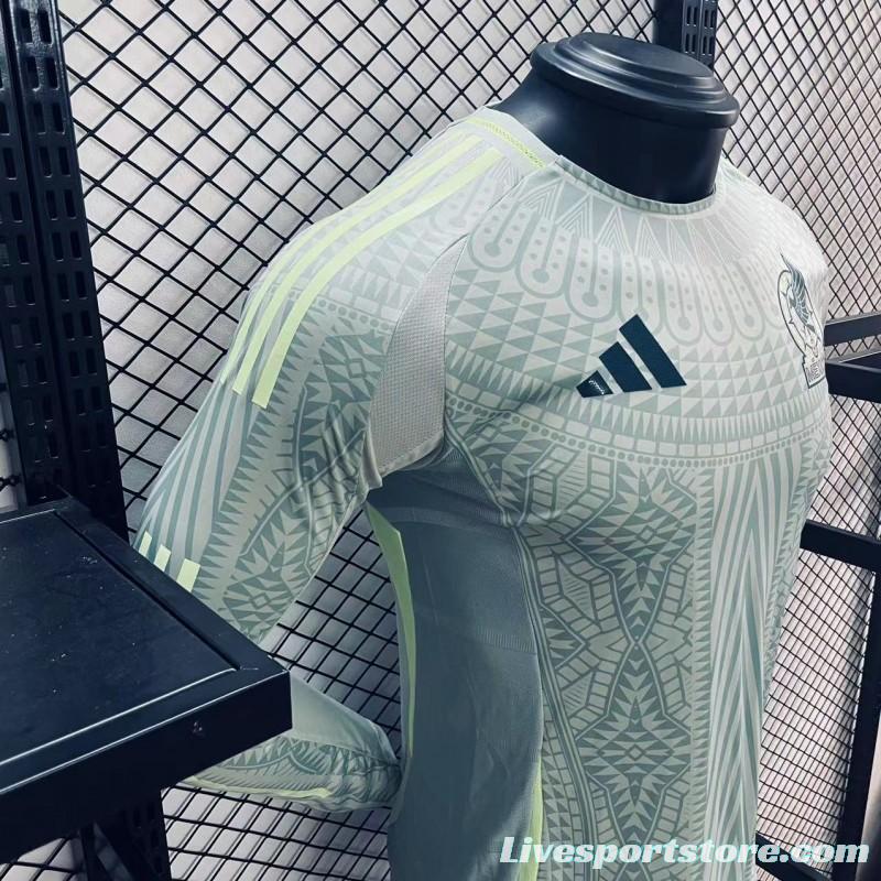 Player Version 2024 Mexico Long Sleeve Copa America Away Jersey