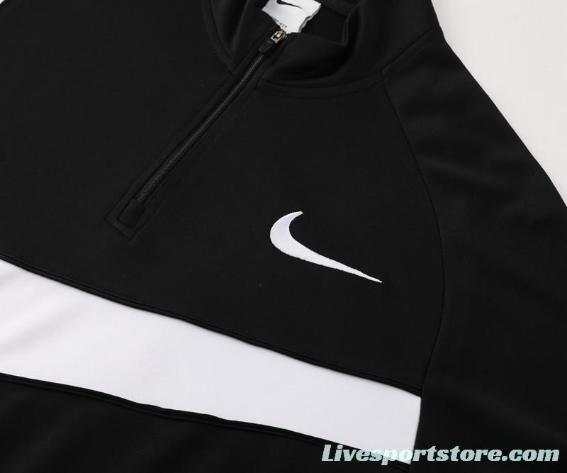 2024 Nike Black/White Half Zipper Jacket+Pants