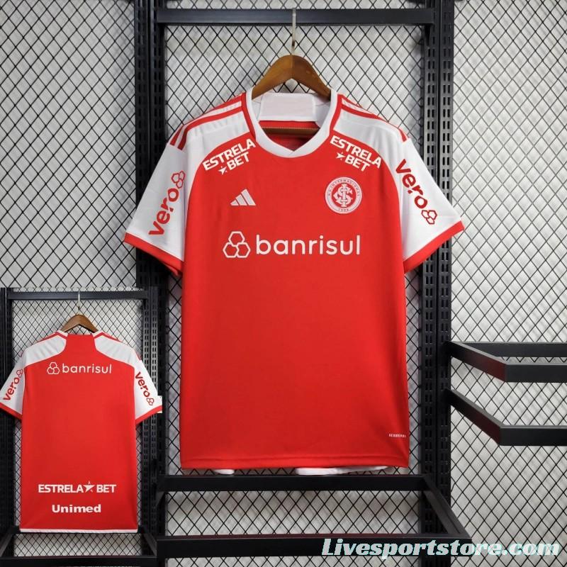 24/25 SC Internacional Home Jersey With Full Sponsors