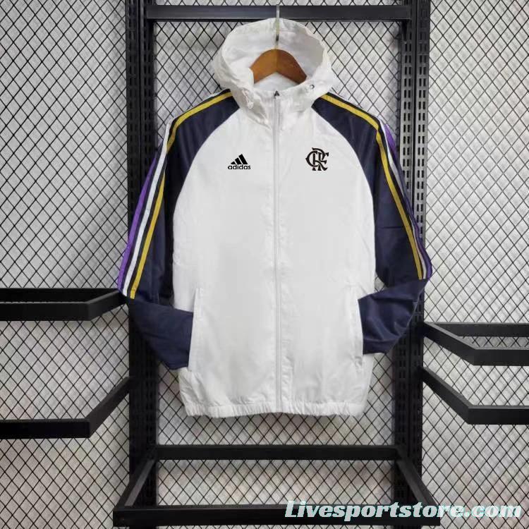 24/25 Flamengo White Windbreaker