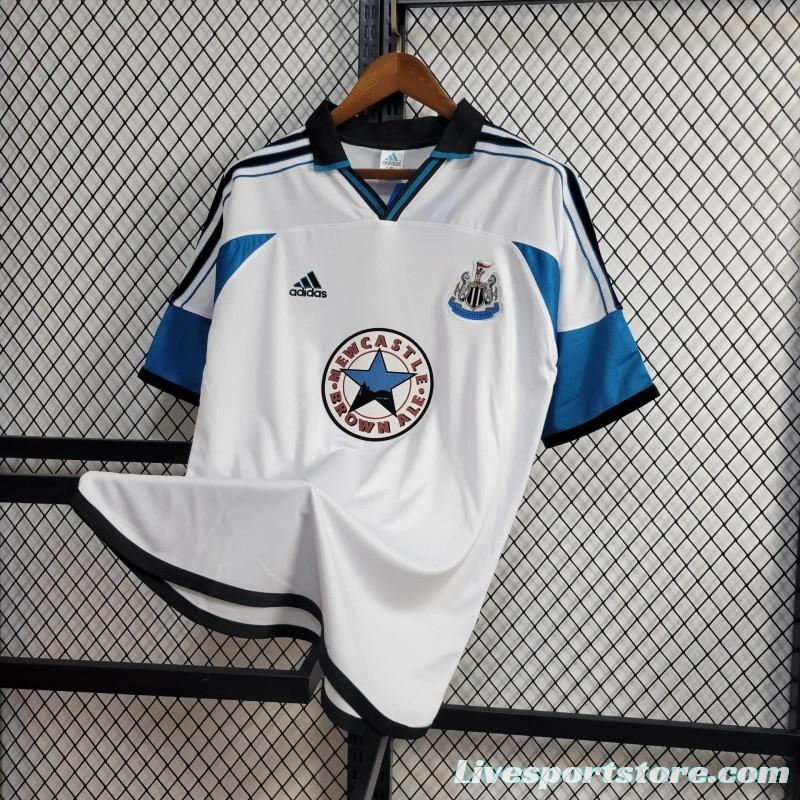 Retro 99/00 Newcastle United Away White Jersye