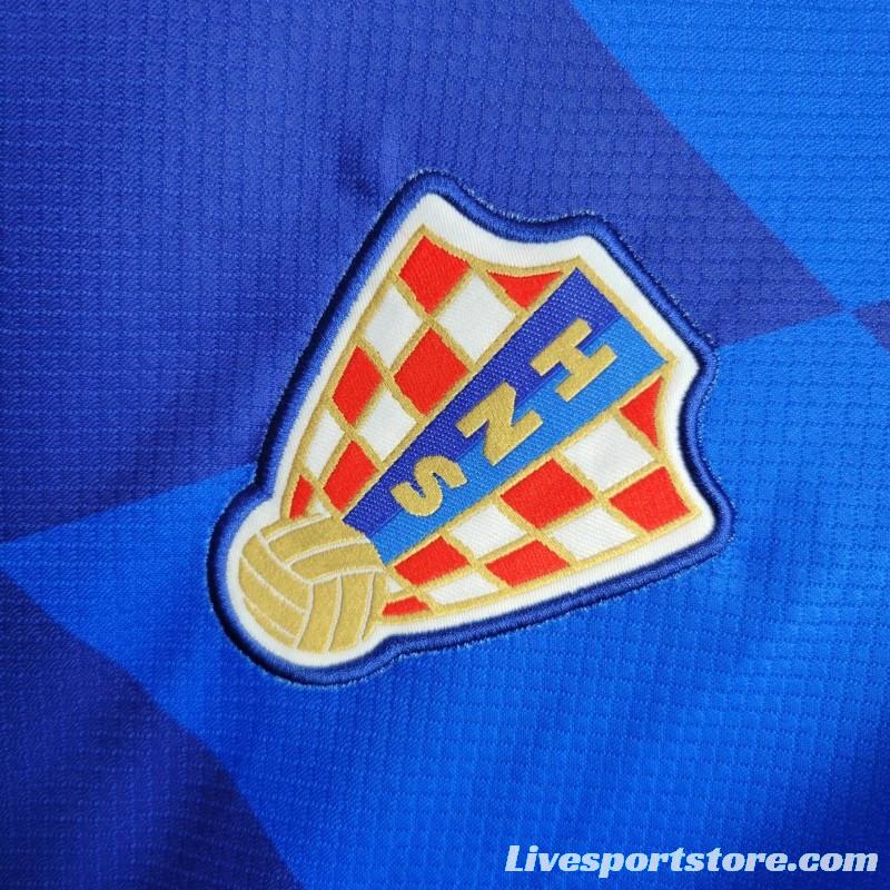 2024 Croatia Away Blue Jersey