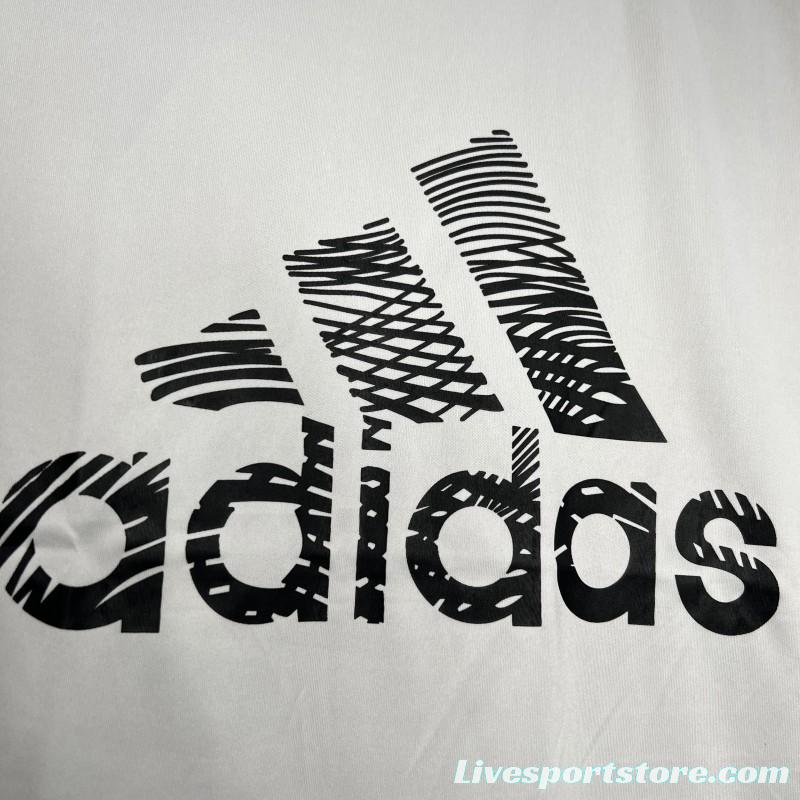 2024 Adidas White Cotton T-shirt #1033