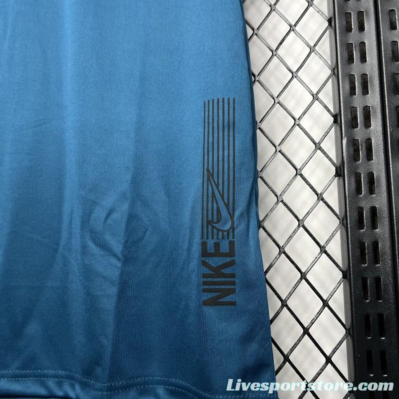 2024 Nike Ocean Blue Cotton T-shirt  #1032