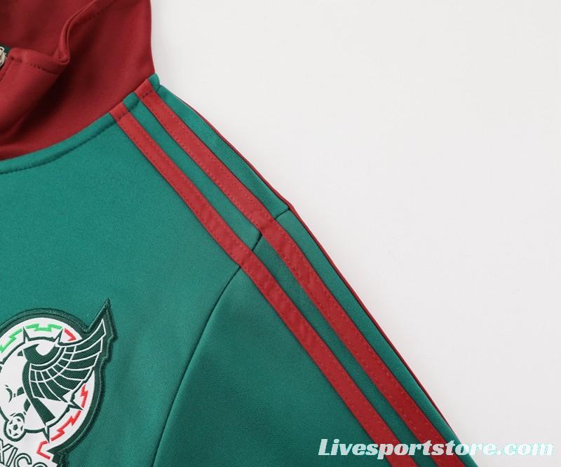 2024 Mexico Green Full Zipper Jacket +Long Pants