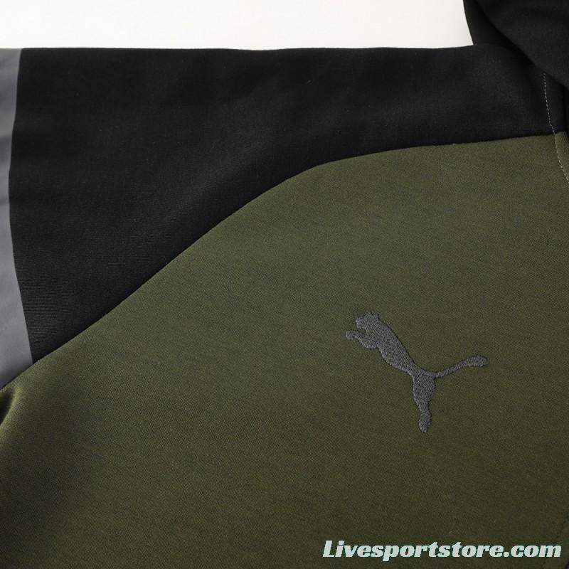 2024 Puma Dark Green Full Zipper Jacket +Long Pants