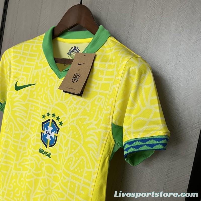 2024 Womens Brazil Home Shirt Jersey