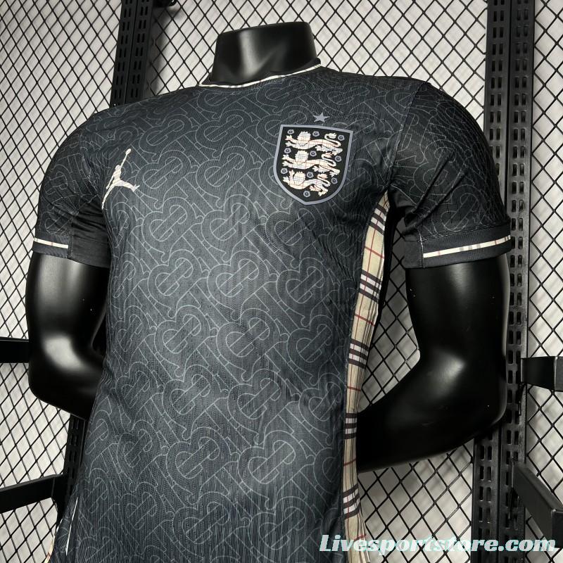 Player Version 2024 England Euro Jordan Black Jersey