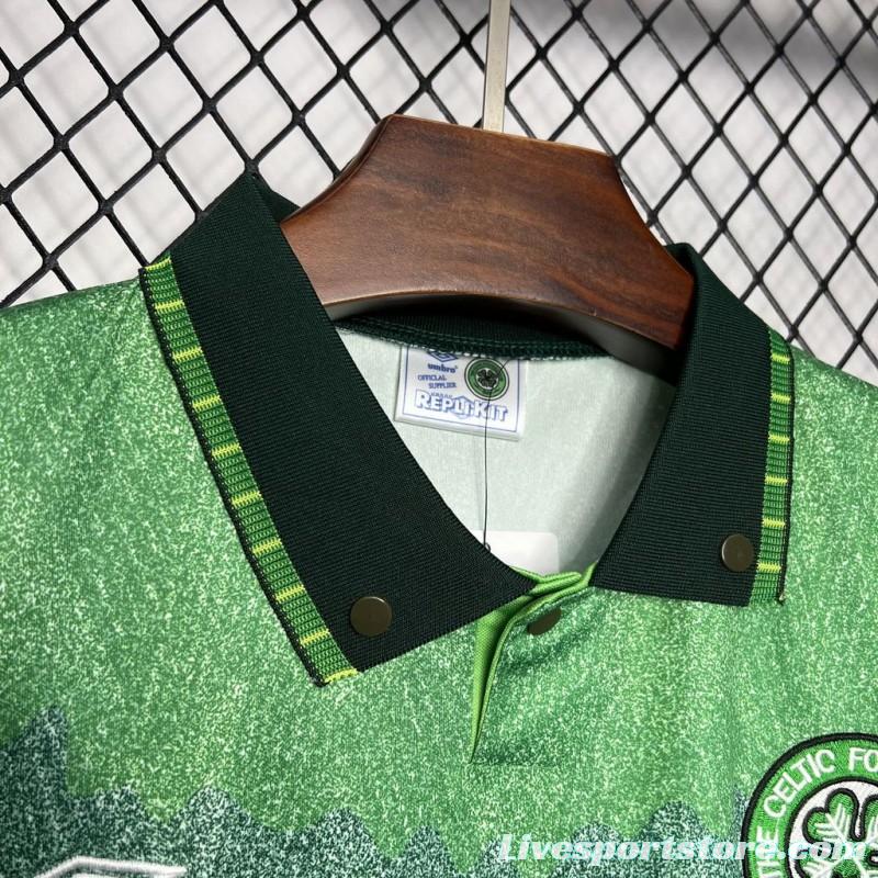 Retro 91/92 Celtic Away Green Jersey