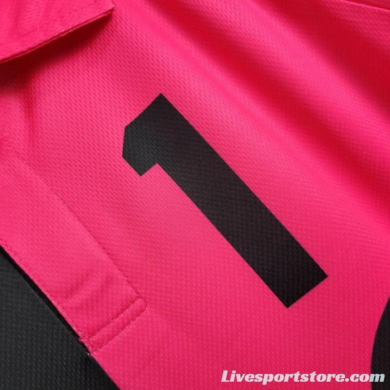 Retro 1998 Mexico CAMPOS 1 Home Black Pink Jersey