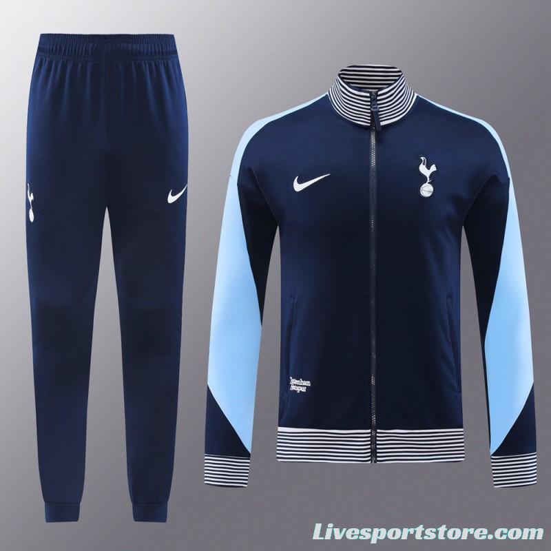 24/25 Tottenham Spur Navy Full Zipper Jacket +Long Pants