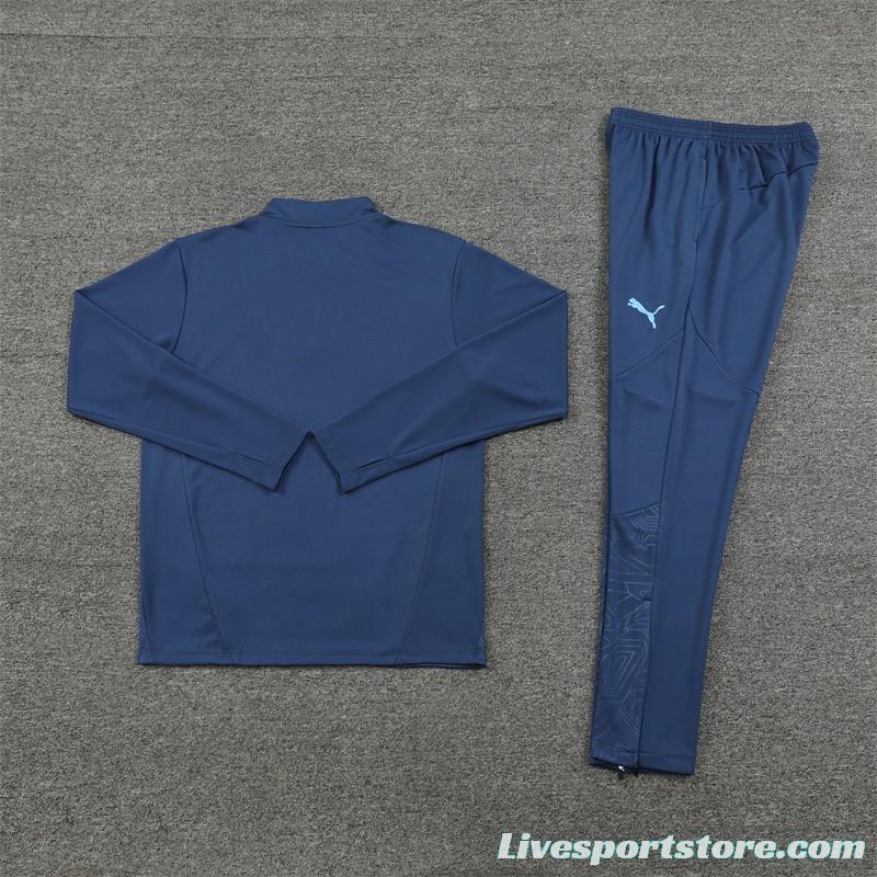 24/25 Manchester City Navy Half Zipper Jacket+Long Pants