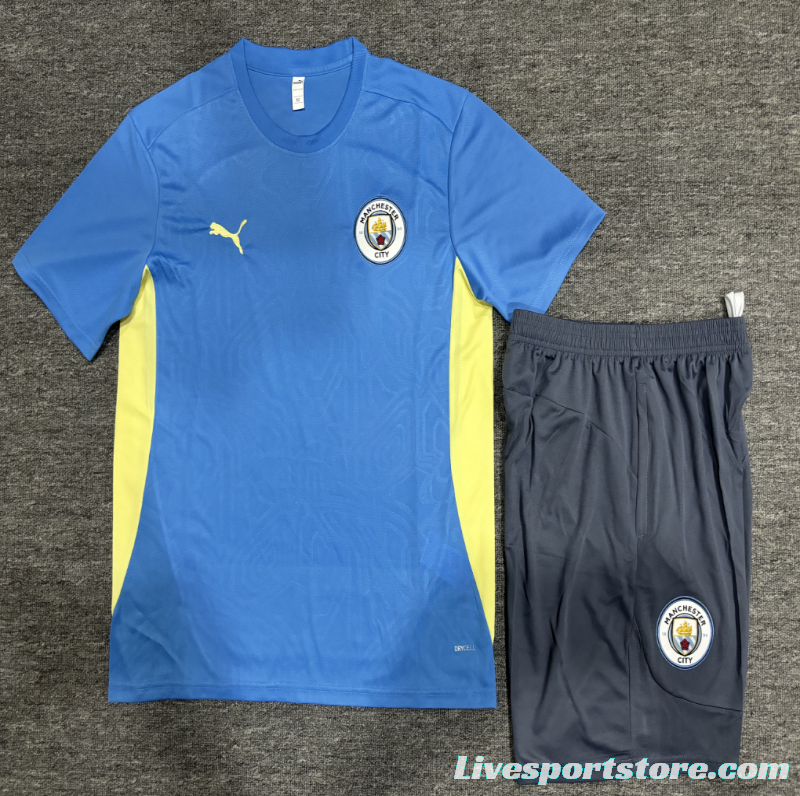 24/25 Manchester City Sky Blue Short Sleeve Jersey+Shorts