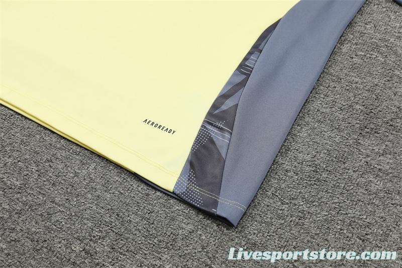 24/25 Juventus Yellow Half Zipper Jacket+Long Pants