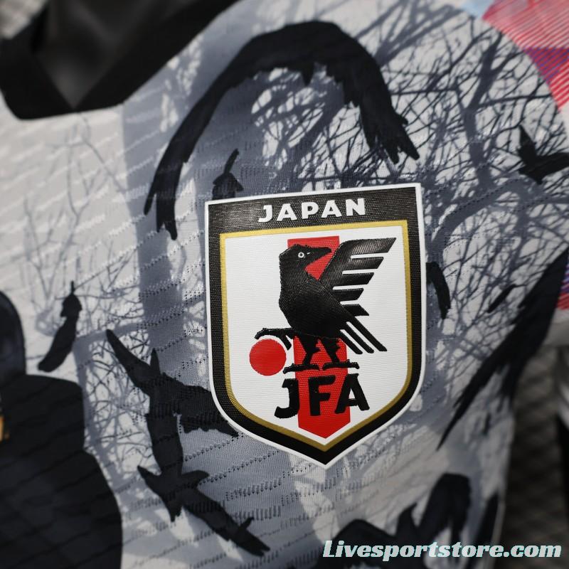 Player Version 2022 Japan Away White Jersey With Itachi Uchiha Printing Jersey