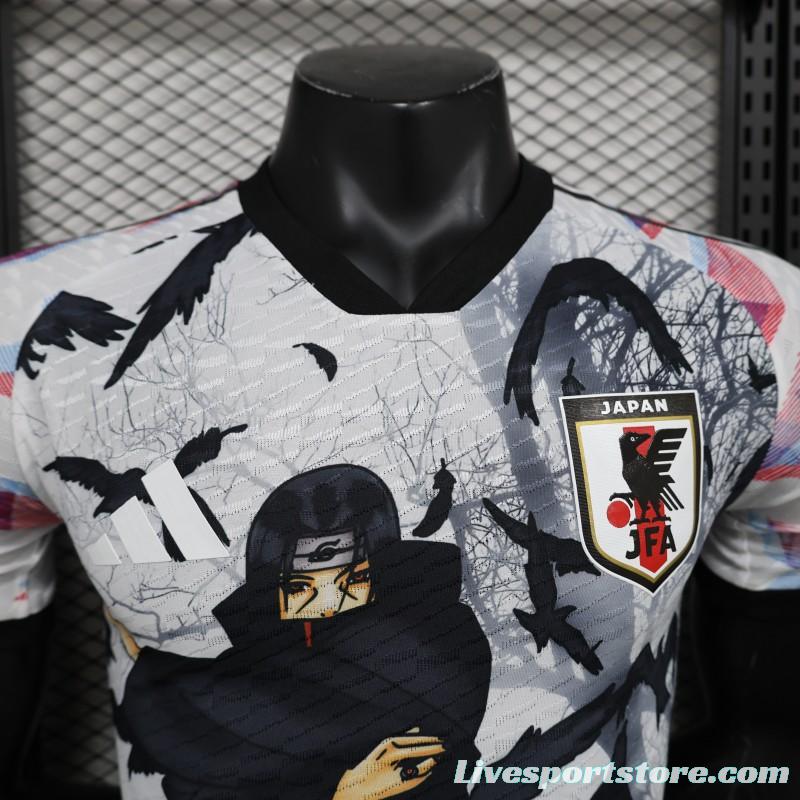 Player Version 2022 Japan Away White Jersey With Itachi Uchiha Printing Jersey