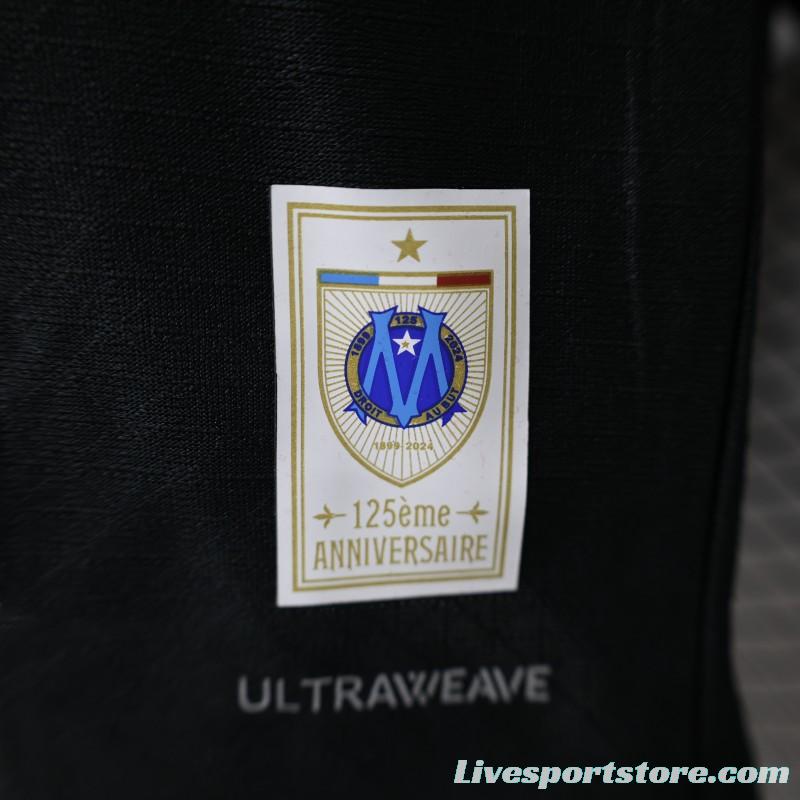 Player Version 24/25 Olympique Marseille Black 125th Goalkeeper Jersey