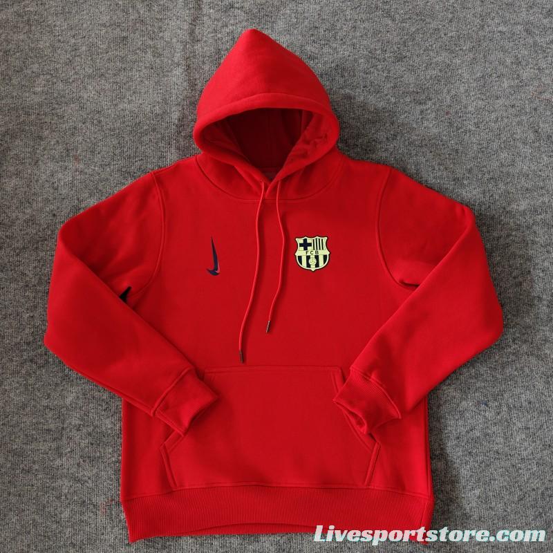 24/25 Barcelona Navy/Red/Black/Beige/Grey Hoodie WIth Black Badge