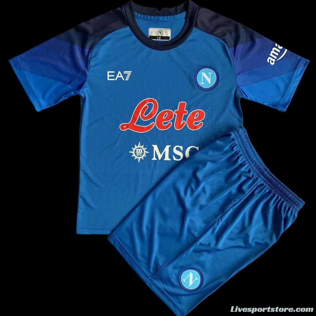 22/23 Kids EA7 Napoli Home