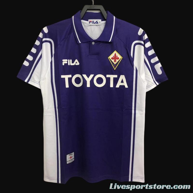 Retro 99/00 Fiorentina Home Soccer Jersey