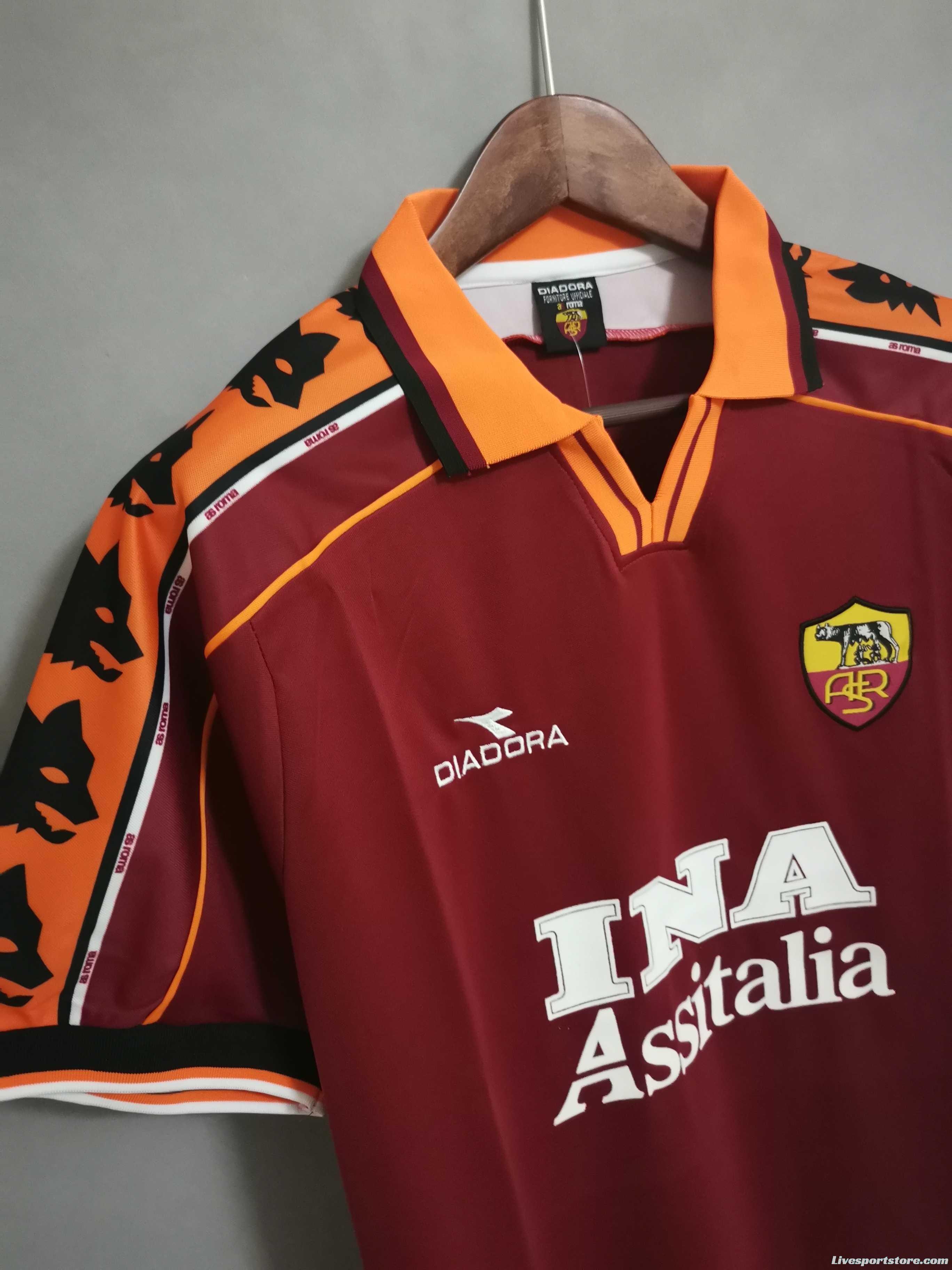 Retro 98 99 AS Roma Home Jersey