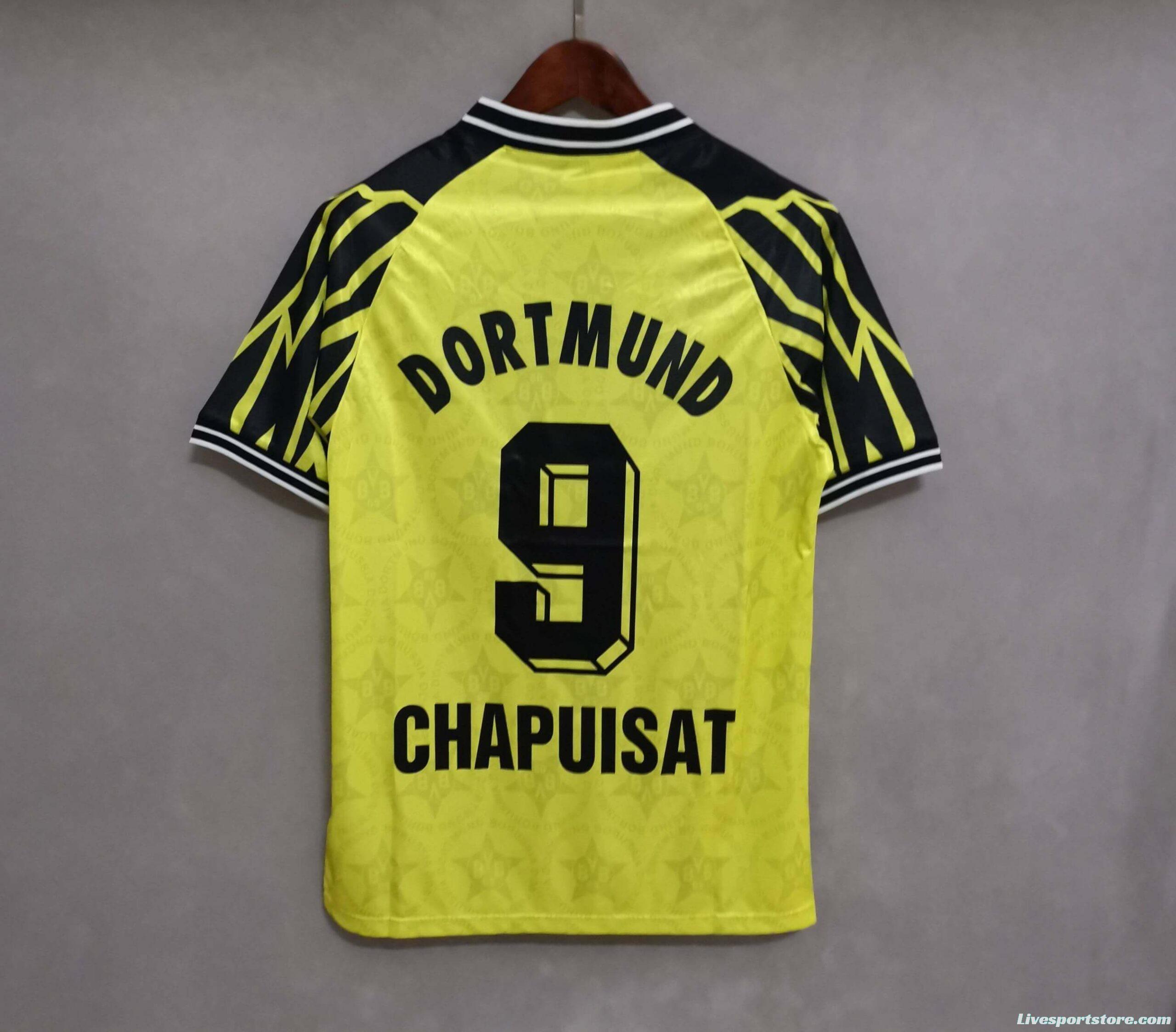 Retro 94/95 Borussia Dortmund Home Yellow Jersey