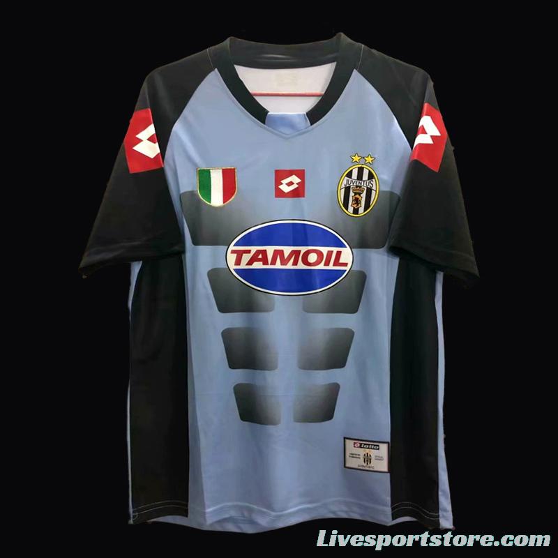 Retro 02/03 Juventus Goalkeeper Blue Jersey Worn By Buffon