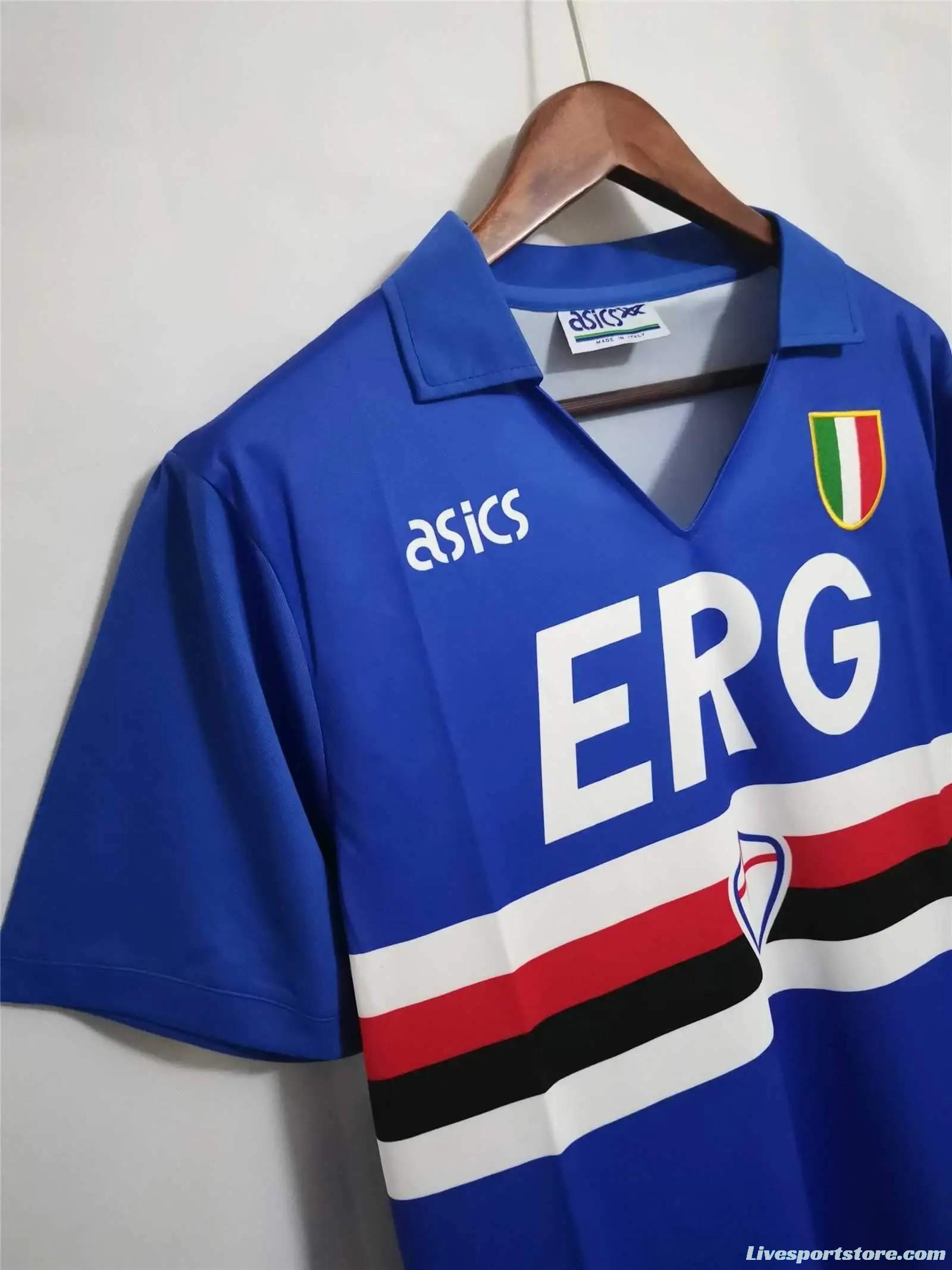 Retro 91/92 Sampdoria Home Jersey