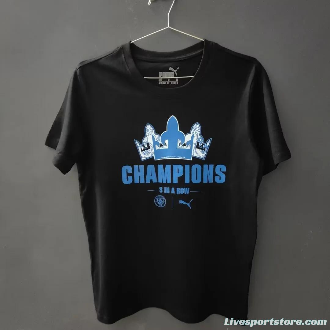 23/24 Manchester City Black Champion T-Shirt