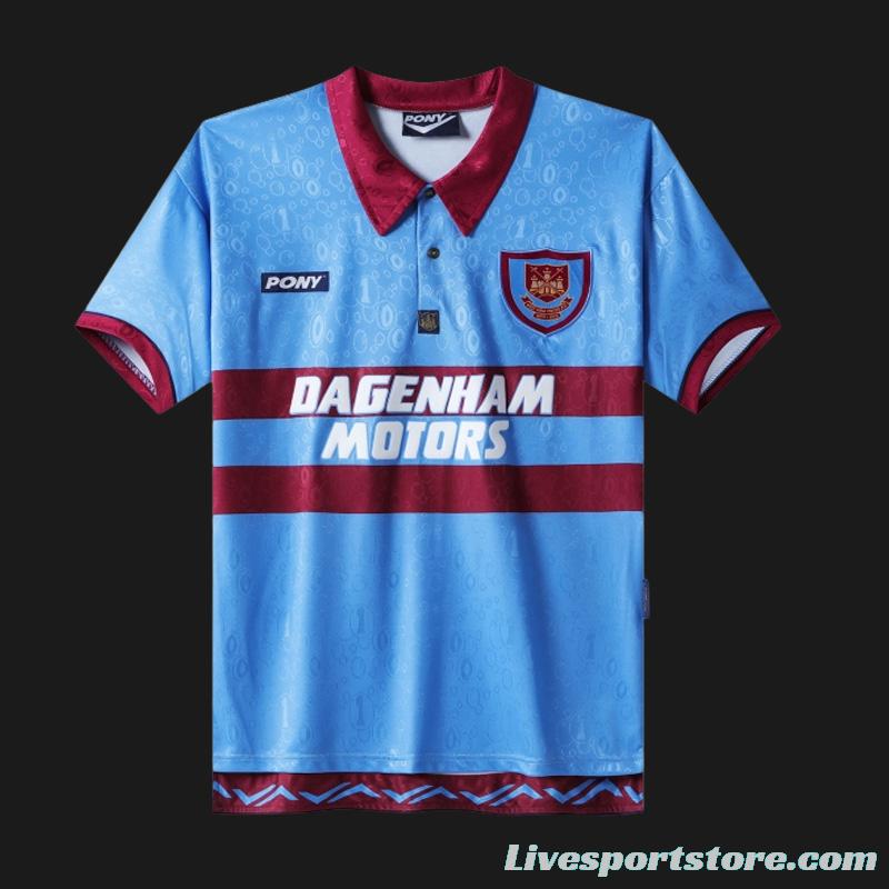 Retro 95/97 West Ham United Away Blue Jersey