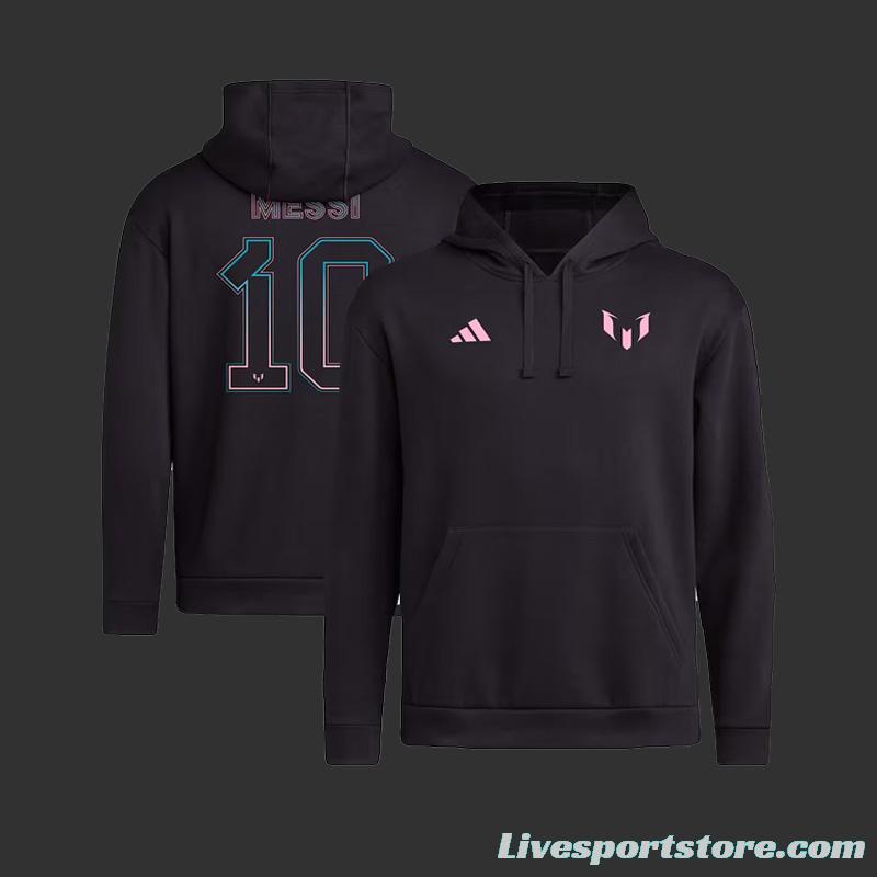 2023 Inter Miami Messi x adidas Name & Number Fleece Pullover Hoodie