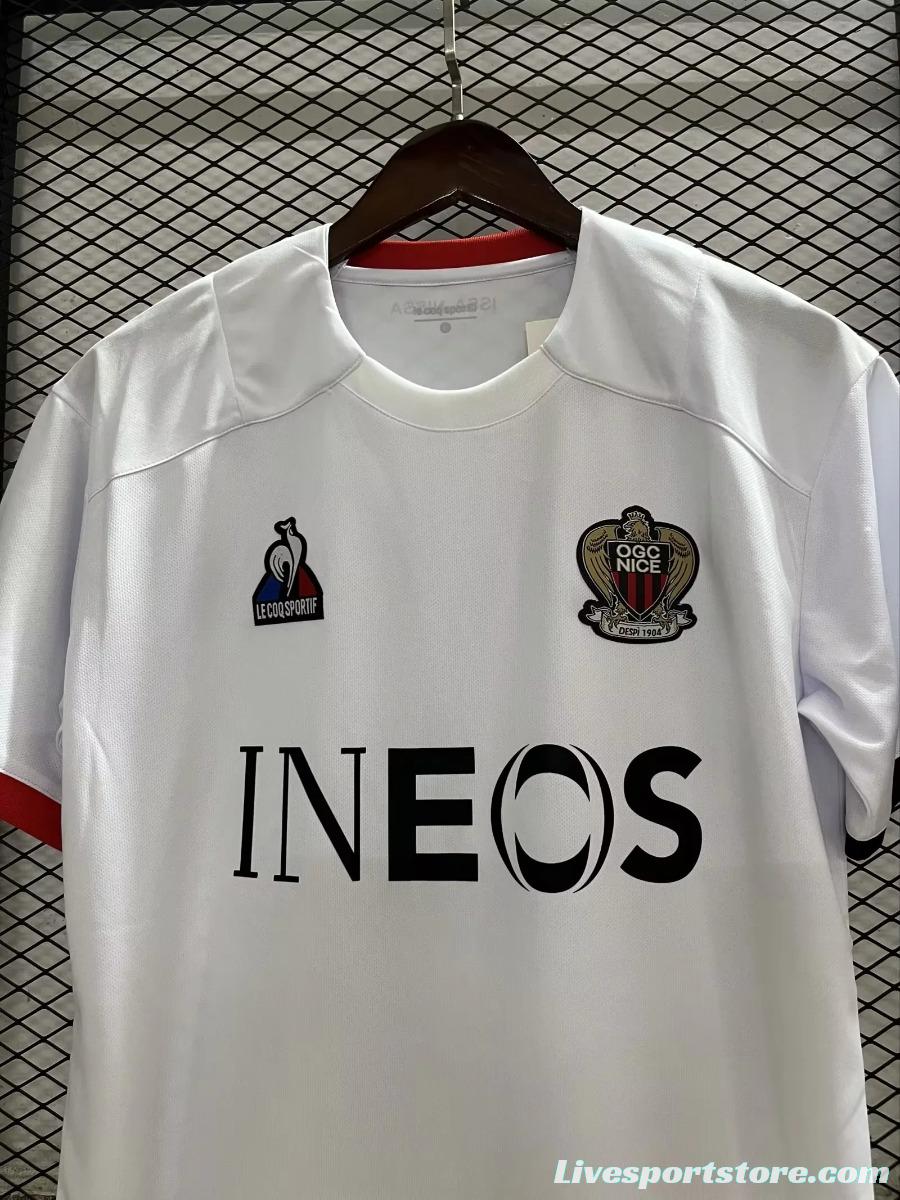 23/24 OGC Nice Away White Jersey