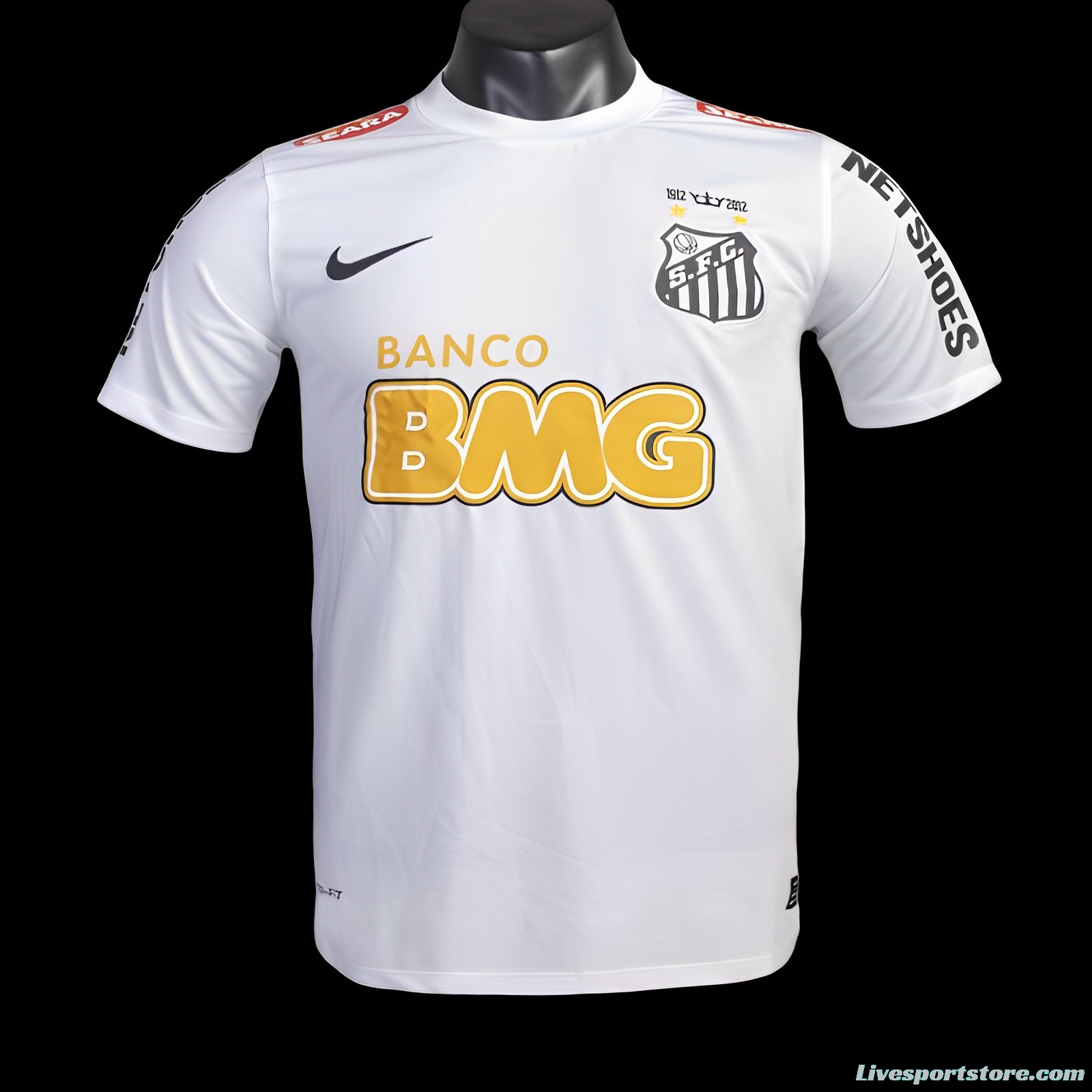 RETRO 12/13 Santos Home Soccer Jersey