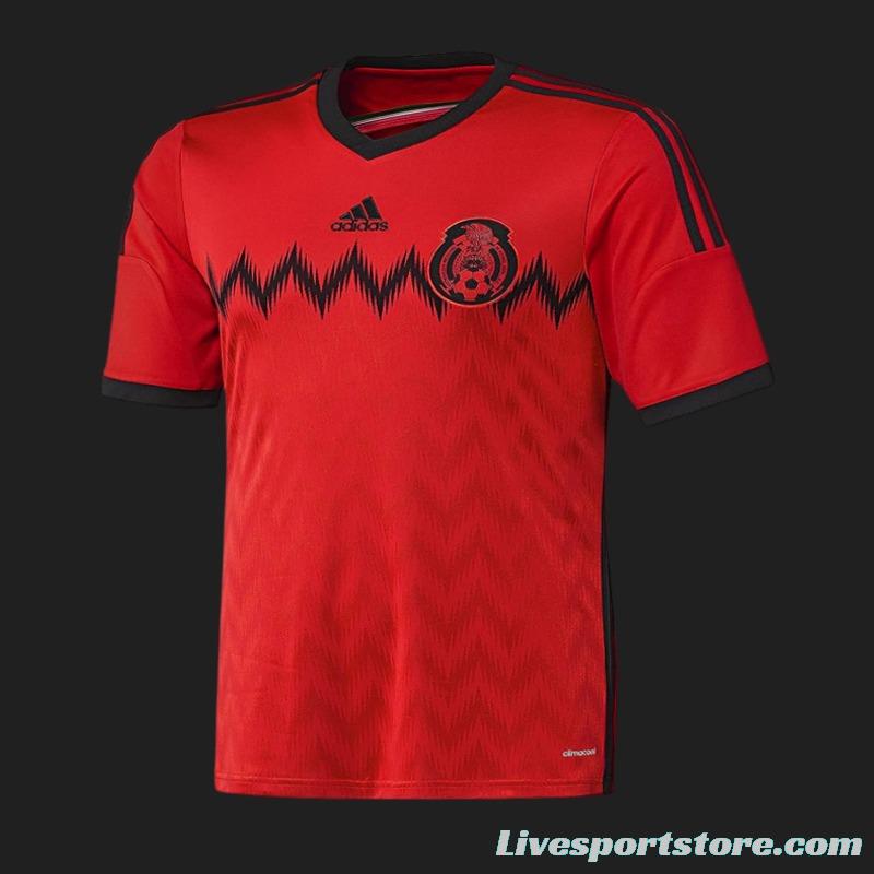 Retro 2014 Mexico Away Red Jersey