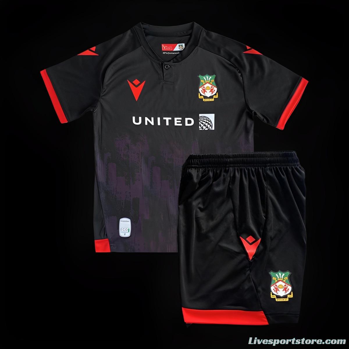 23/24 Kids Wrexham Third Black Jersey