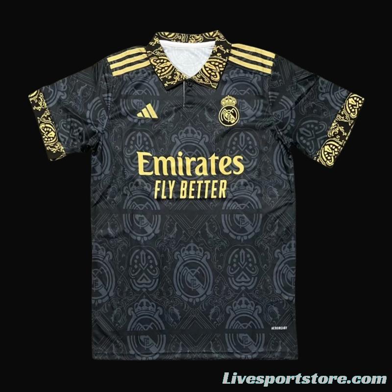 23/24 Real Madrid Black Special POLO Jersey