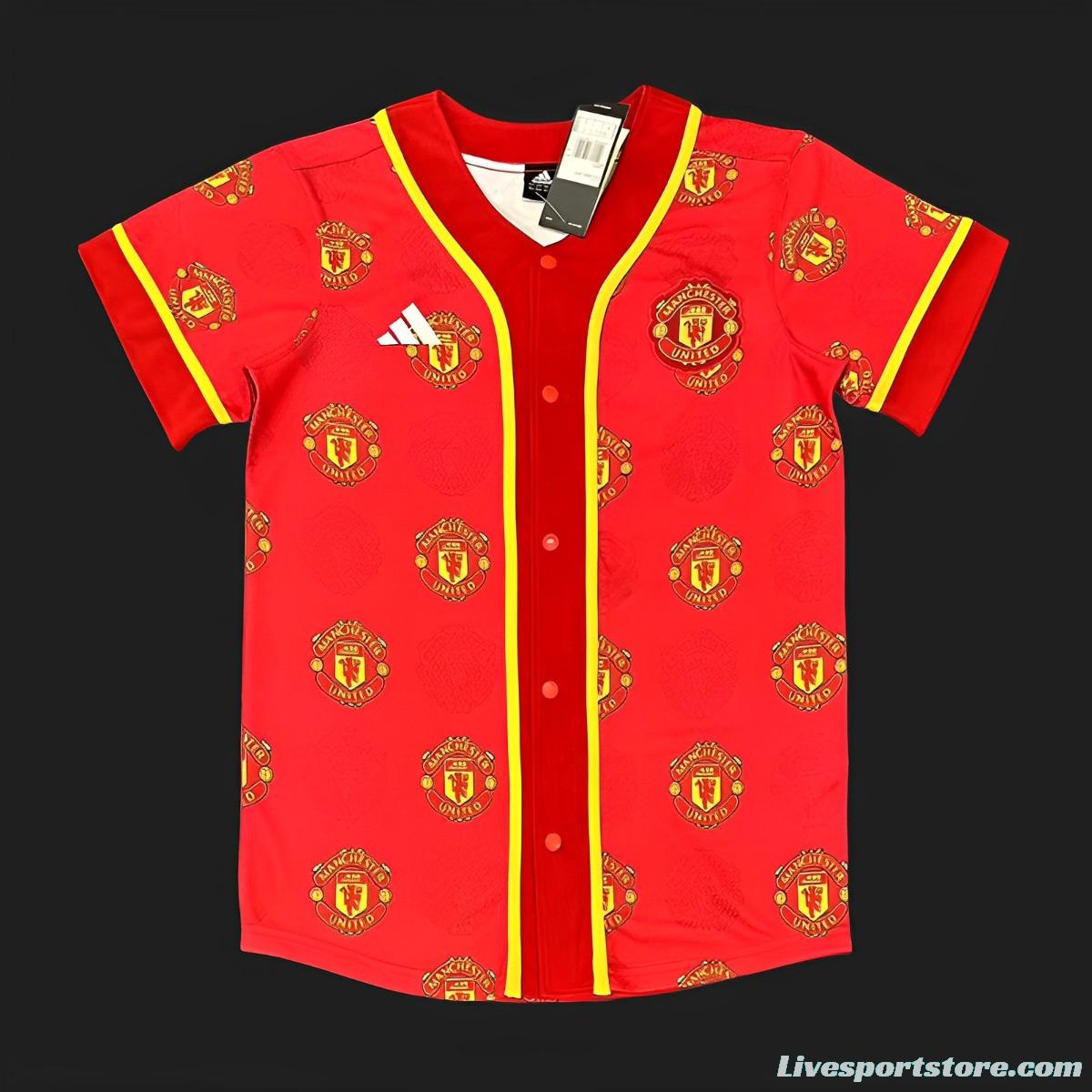 23/24 Manchester United x MLB Special Red Jersey