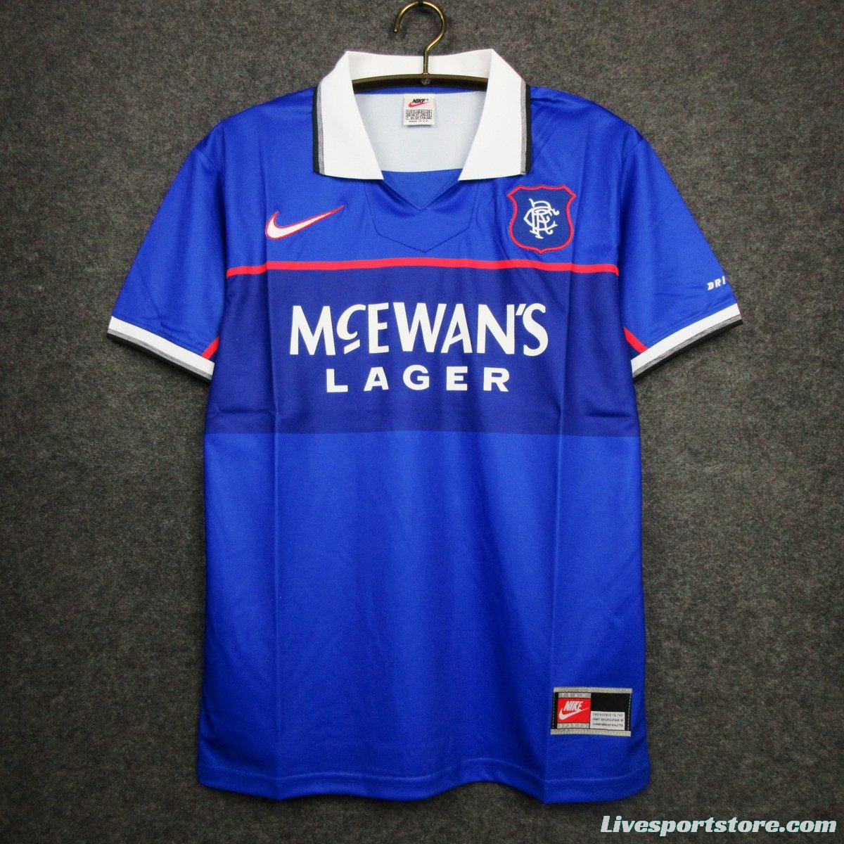 Retro 97/99 Glasgow Rangers Home Jersey