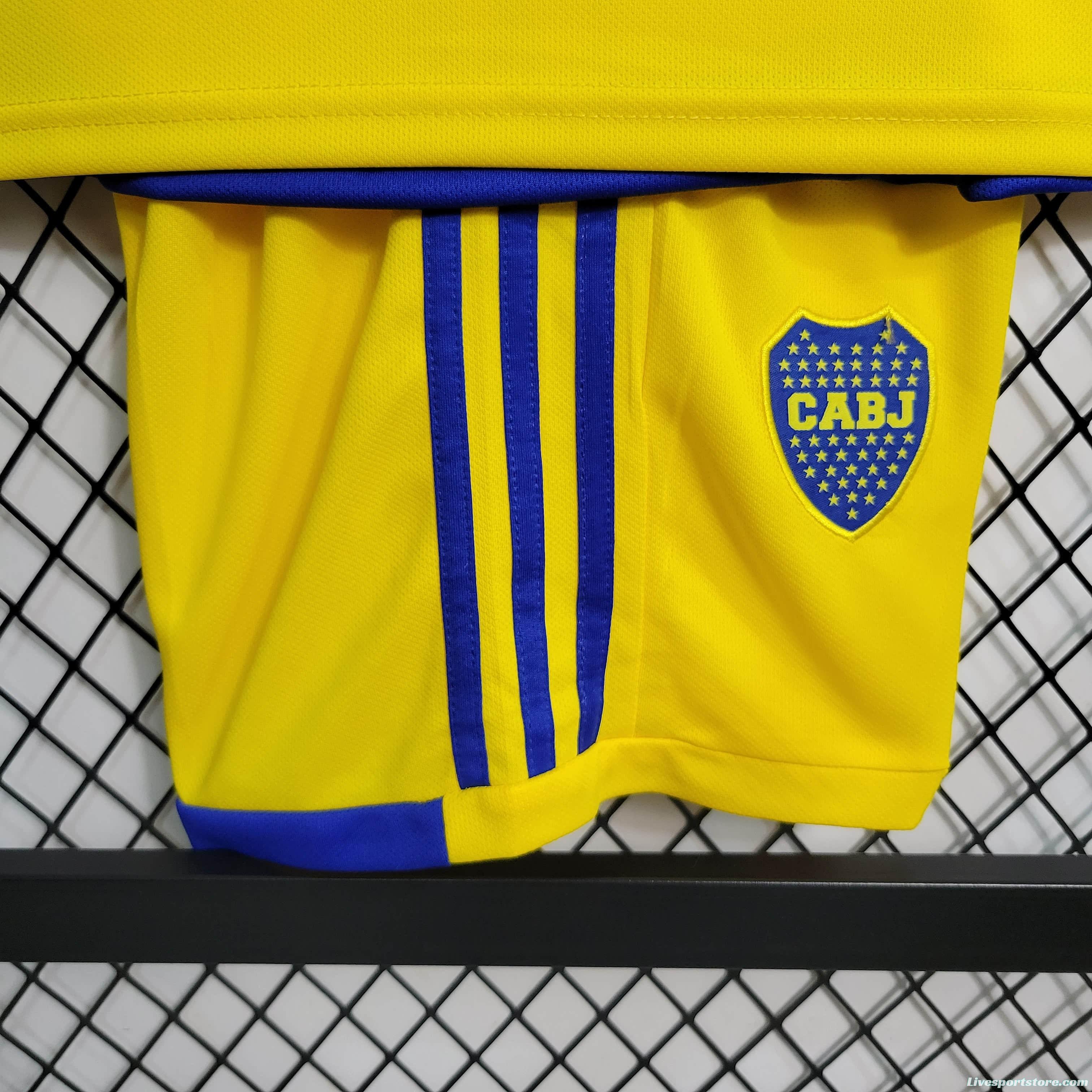 23/24 Kids Boca Juniors Away Yellow Jersey