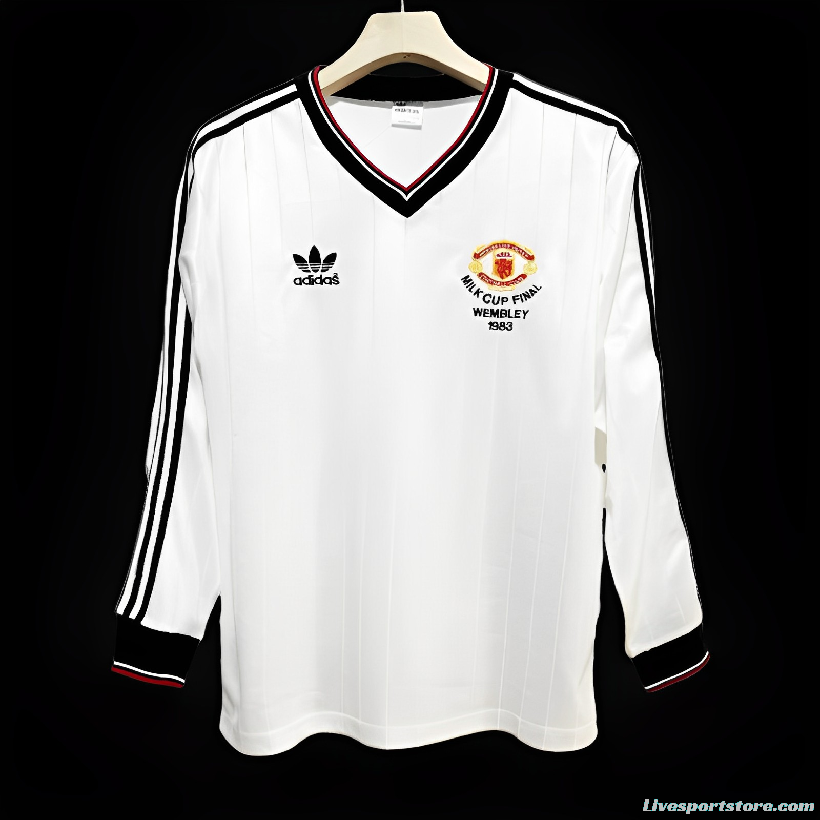 Retro 1983/84 Manchester United Away Long Sleeve Jersey