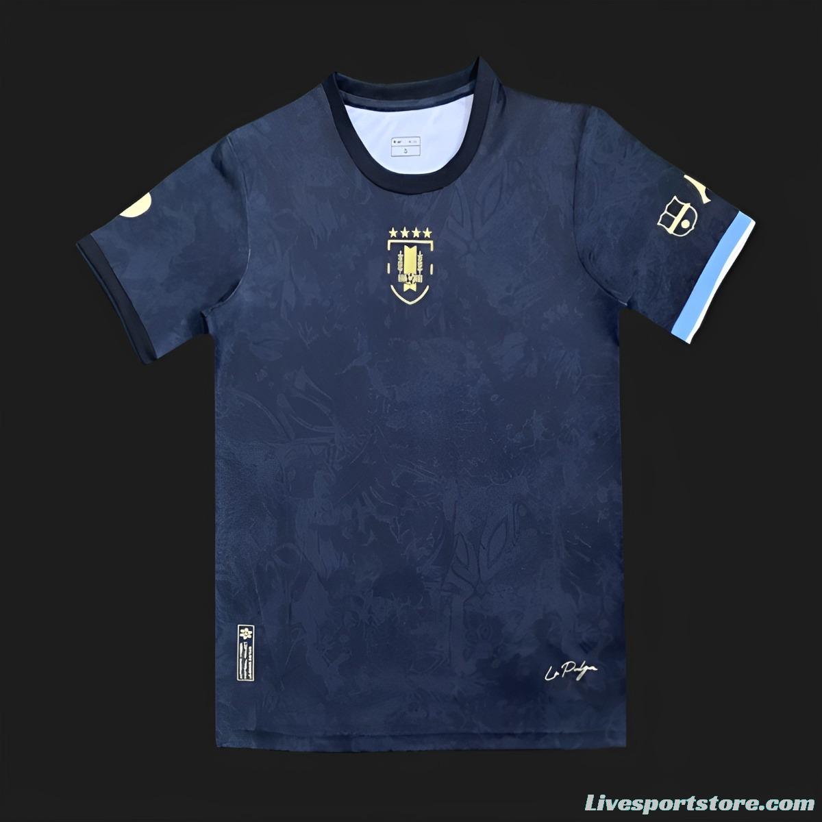 4 Stars 2023 Uruguay x La Pulga Navy Special Jersey