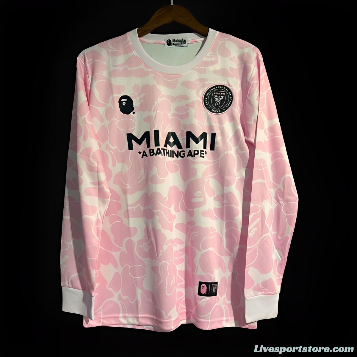 23/24 Inter Miami XBape Pink Special Long Sleeve Jersey