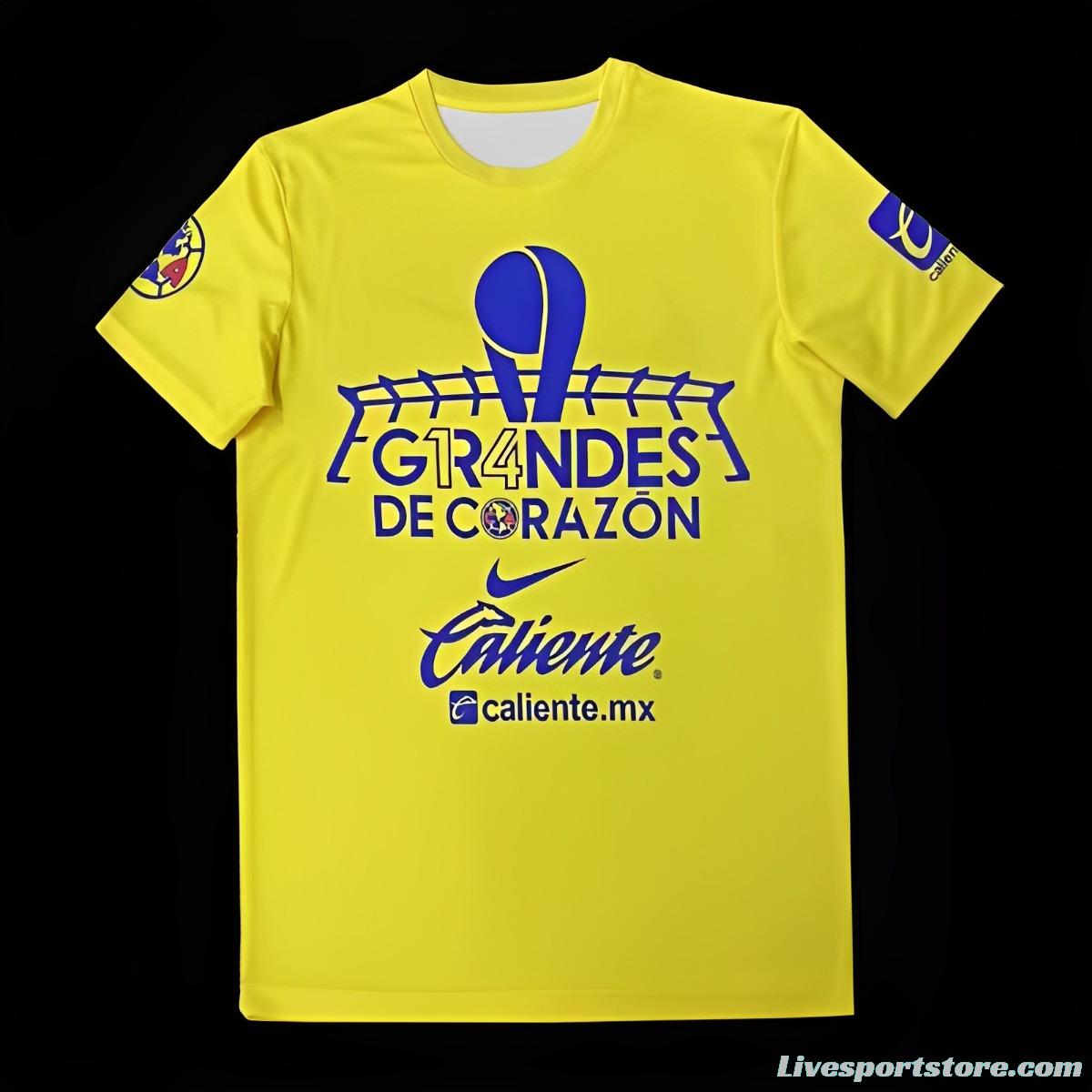 23/24 Club America Yellow Champion T-shirts